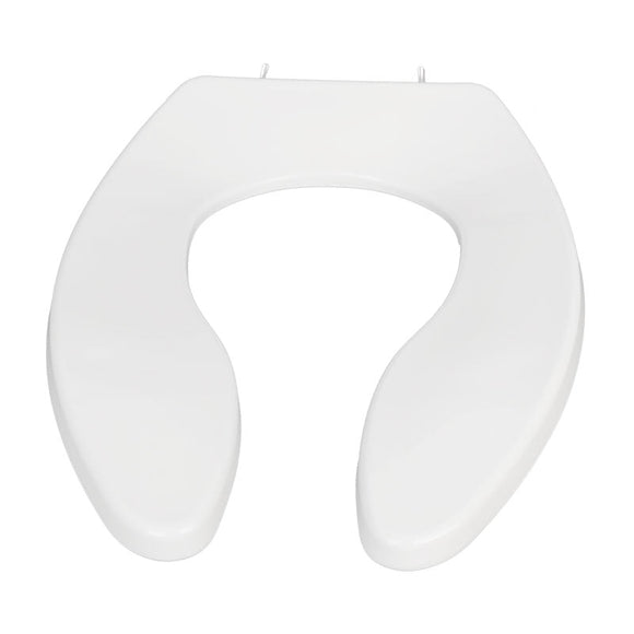 Stream33 S331241-1922-WH Plastic Elongated Open Front Heavy Duty Toilet Seat