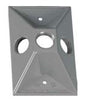 Teddico One Gang Rectangular Lampholder Cover – Three 1/2” Holes