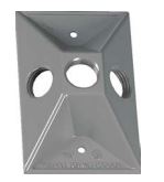 Teddico One Gang Rectangular Lampholder Cover – Three 1/2” Holes