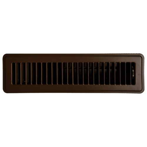 Breeze33 2 in x 12 in Floor Register Brown Steel
