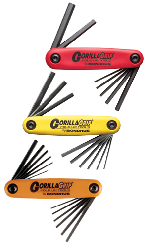 Bondhus Metal Handle Hex Tip 7 Piece Fold Up Tool with ProGuard Finish 1.5-6mm