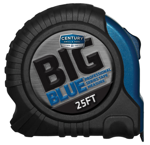 Century Drill And Tool Tape Measure Big Blue 25ft Length 1-1/4″ Blade Width