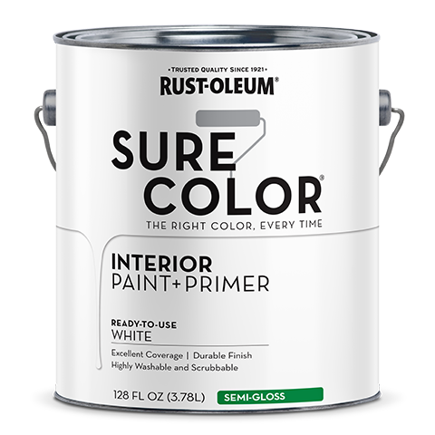 Rust-Oleum Sure Color Semi-Gloss Interior Wall Paint 1 Gallon White