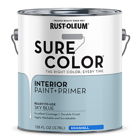 Rust-Oleum Sure Color Eggshell Interior Wall Paint 1 Gallon Sky Blue