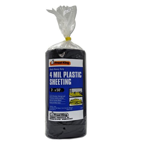 Frost King Packaged Polyethylene Sheeting 10' x 25' x 4 mil., Black (10' x 25' x 4 mil, Black)